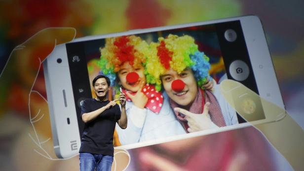 Lei Jun, Gründer von Xiaomi, bei der Präsentation des Xiaomi Phone 4 im Juli 2014