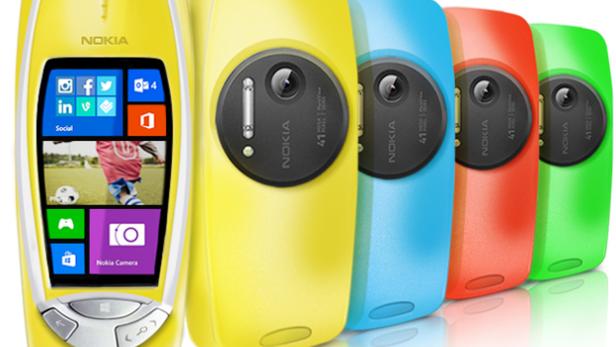 Das Nokia 3310 war eines der erfolgreichsten Handys des finnischen Handy- und Smartphone-Herstellers, mehr als 125 Millionen Stück wurden seit 2000 verkauft. Grund genug, den Klassiker zu lassen und es mit moderner Hardware (unter anderem einer 41 Megapixle PureView-Kamera) und Windows Phone auszustatten - zumindest für den 1. April.