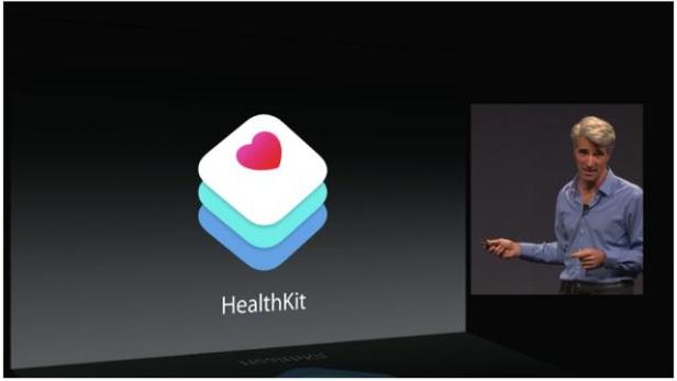 Apples Software-Chef Craig Federighi bei der Präsentation von HealthKit