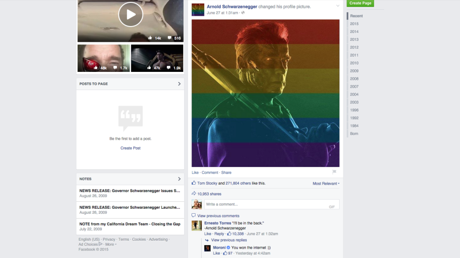 "Regenbogen-Terminator" wird zum Facebook-Hit | futurezone.at