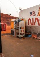 Media tour of NASA's simulated Mars habitat at the agency's Johnson Space Center in Houston