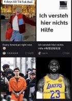 Ein Screenshot der RedNote-„Entdecken“-Seite mit verschiedenen Videominiaturen.