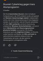 Eine von NotebookLM generierte Zusammenfassung zum Thema Stuxnet