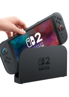 Eine Hand legt eine Nintendo Switch 2 in die Dockingstation.