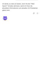 „Lumo“ lehnt die Suche mit der Bitte um Web-Suche ab.