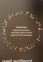 Die AirTag-App zeigt eine Meldung über ein schwaches Signal an.