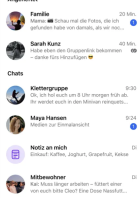 Konversationsübersicht in der Signal-App.
