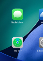 App-Übersicht in Car Play Connect mit allen verfügbaren Apps, darunter Wetter, Nachrichten, Wo ist und ein Button um das Dashboard zu verlassen