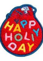 Das MAGMOJI-Badge „Gamer Elf“ in Weihnachtsoptik mit grünen und roten Details sowie Schriftzug ist als festliches Accessoire für MagSafe-Geräte gestaltet.