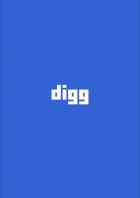 Splash Screen von Digg mit blauem Hintergrund und weißem digg-Logo