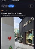 Timeline in der Digg-App mit einem Post aus /art