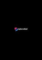 Splash Screen von Upscrolled, schwarzer Hintergrund mit dem Logo und Text UpScrolled in der Mitte