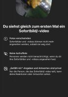 Erklrung zur Funktionsweise von Instants mit einem Beispielfoto mit einer Person oben.