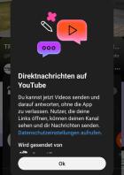 Teilen-Menü der YouTube-App mit Option, andere zum Chat einzuladen, und weiteren Apps.