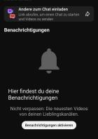 Teilen-Menü der YouTube-App mit Option, andere zum Chat einzuladen, und weiteren Apps.