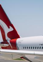 Qantas A350-1000 ULR Passagiermaschine steht am Flugfeld
