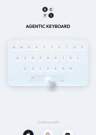 Startscreen der Acti-Tastatur mit Vorschau auf die Tastatur.