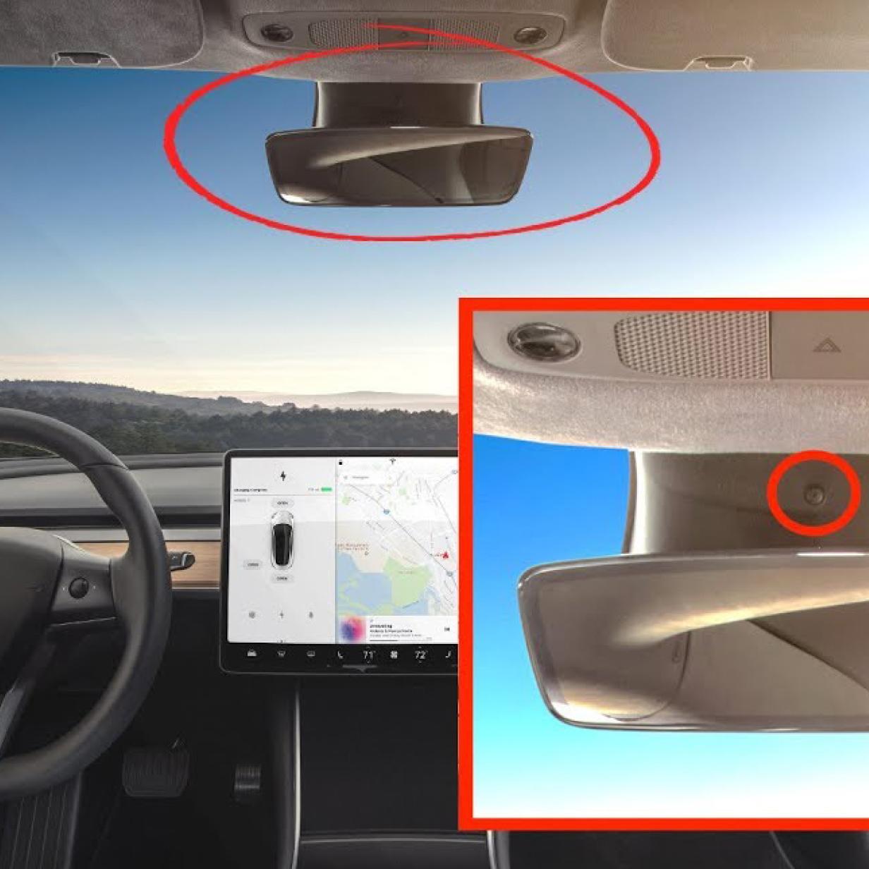 Was die Cockpit-Kamera im Tesla aufnimmt