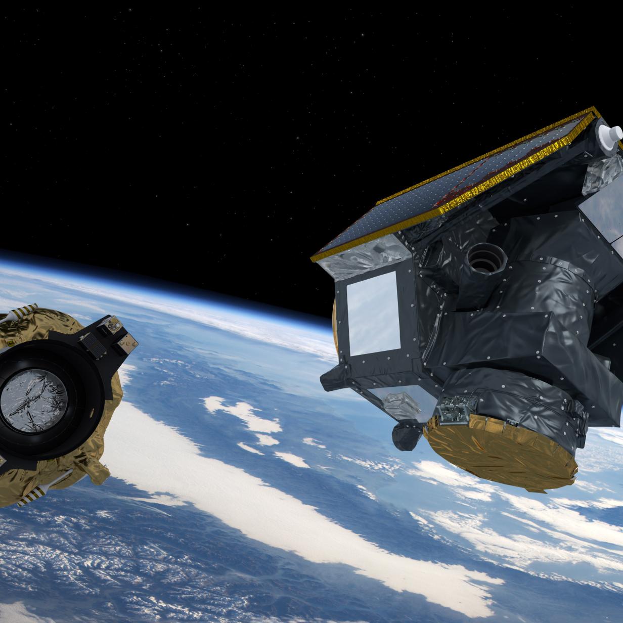 Auf Kollisionskurs: Zwei Satelliten stoßen demnächst zusammen