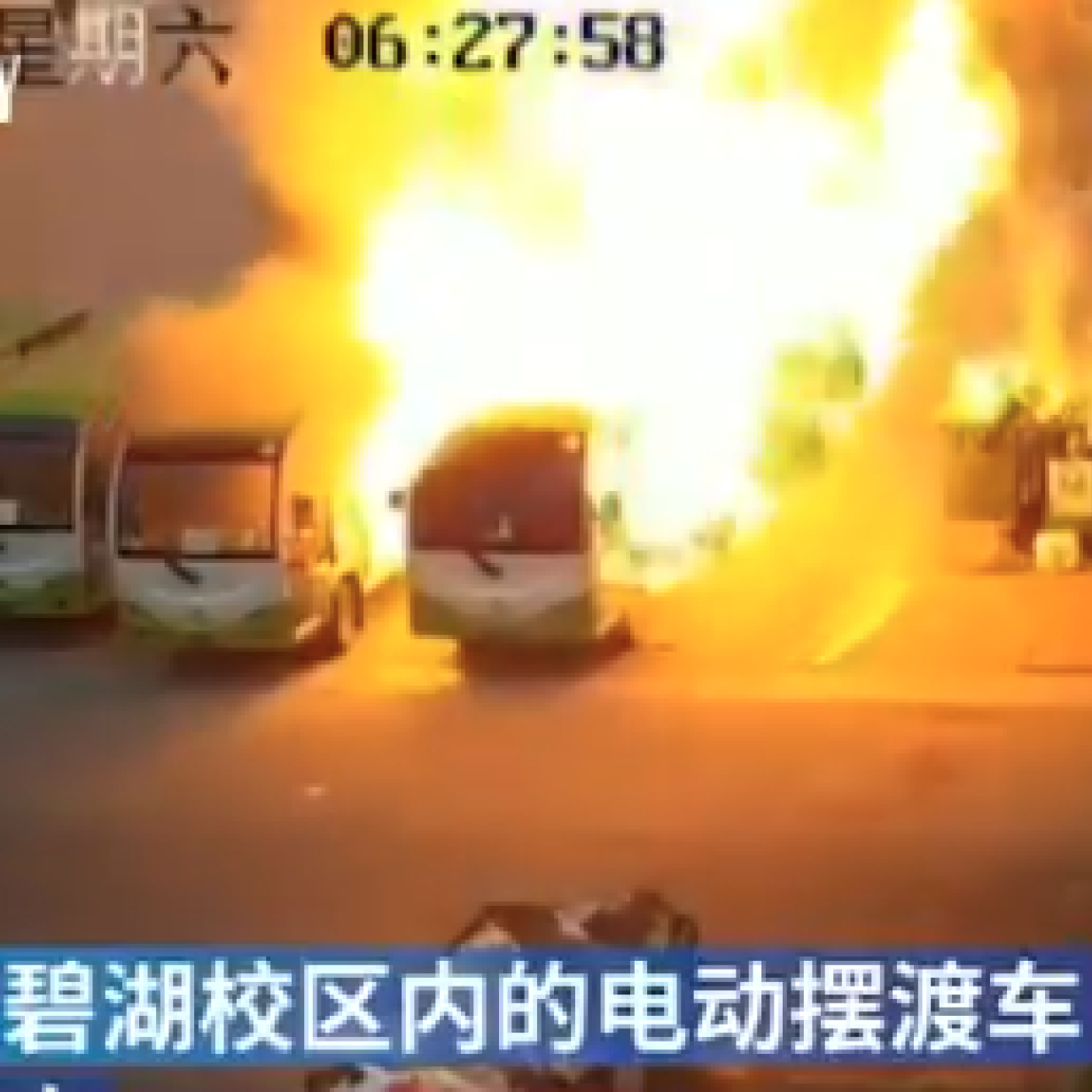 Video zeigt, wie E-Busse beim Laden in Flammen aufgehen