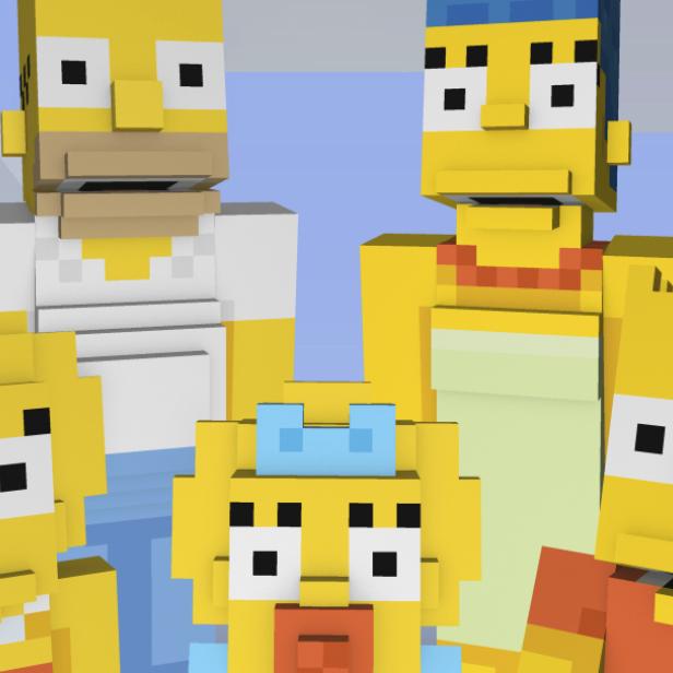 Minecraft als Simpsons-Familie spielen