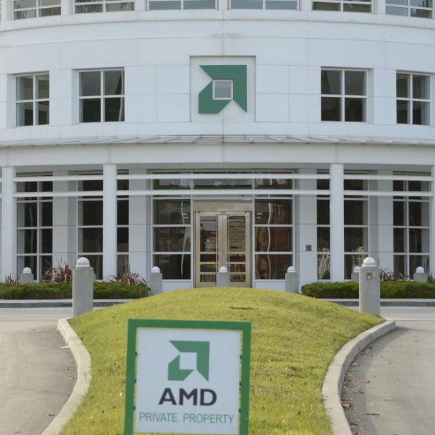 Das Hauptquartier von Advanced Micro-Devices (AMD) in Sunnyvale, Kalifornien