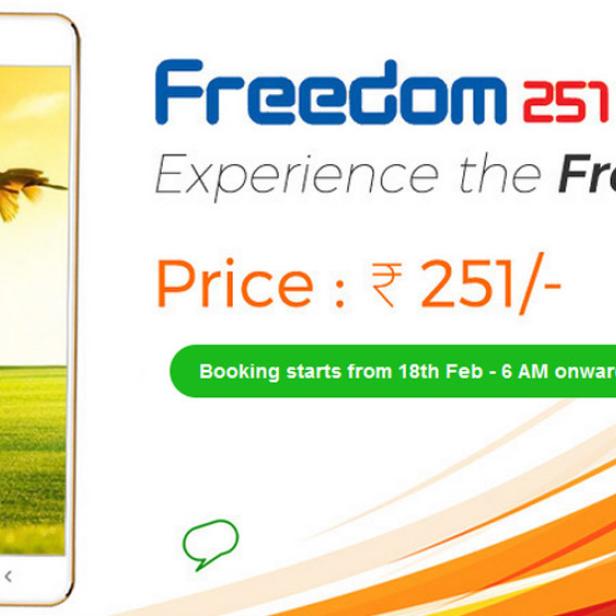 Das indische Smartphone Freedom 251 kostet 251 Rupien, umgerechnet 3,28 Euro