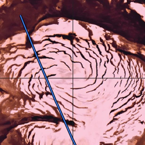 Radarbild vom Mars-Nordpol