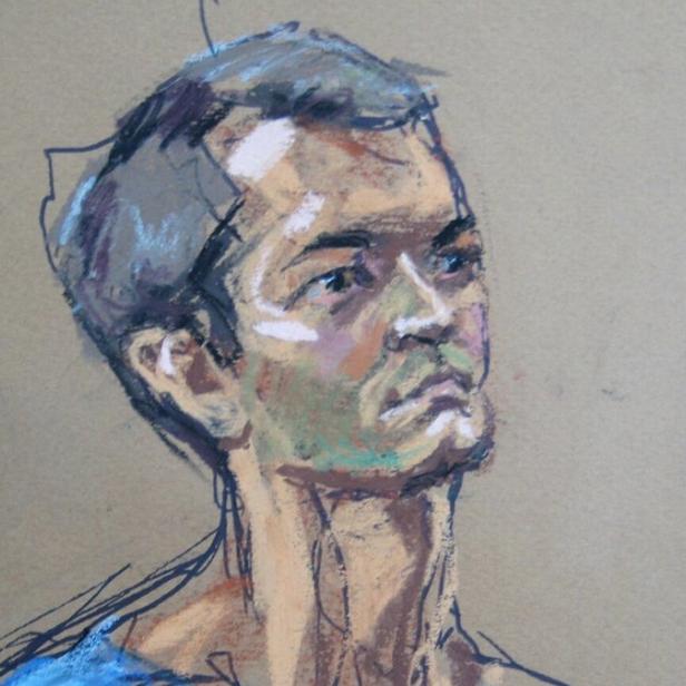 Ross Ulbricht - hier auf einer Gerichtszeichnung - gründete den Online-Marktplatz Silk Road