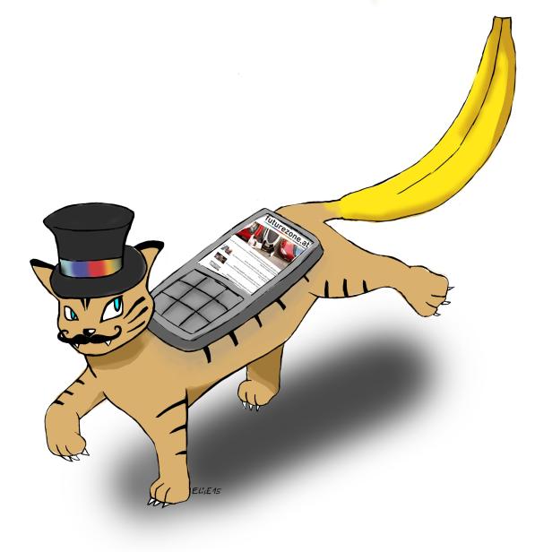 &quot;Das fuzo-Pokémon &quot;Katzul&quot; ist das legendäre Technik-Pokémon. Es ist nur sehr selten in Onlineforen oder Obstschüsseln anzutreffen. Zu seinen Angriffen zählen der &quot;Bananen-Hieb&quot;, das &quot;Internet-trolling&quot; (verwirrt den Gegner) und &quot;Super-stylisch-ness&quot; (Schüchert den Gegner ein). Abgesehen davon eignet es sich ganz wunderbar zum Telefonieren und Surfen. Vorausgesetzt, man schafft es, Katzul zu fangen...&quot;