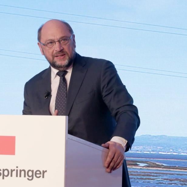 Martin Schulz bei der Verleihung des Innovationspreises „Axel Springer Award“ in Berlin