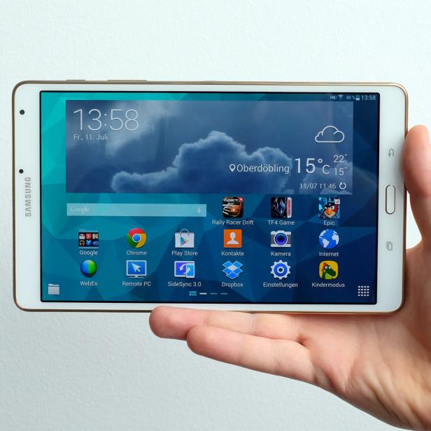 Samsungs Galaxy Tab S bietet ein ausgezeichnetes AMOLED-Display, geringes Gewicht und gute Akkulaufzeit