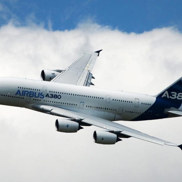 Der Airbus 380 bei der Eröffnung in Farnborough