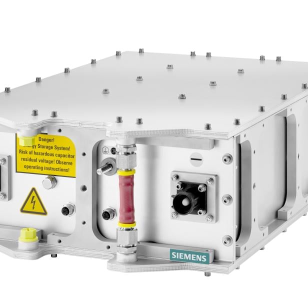 Superkondensator-Modul der Hybrid-Straßenbahn Avenio von Siemens