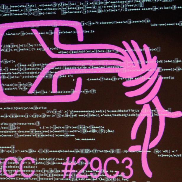 Das allgegenwärtige Logo des Chaos Computer Club