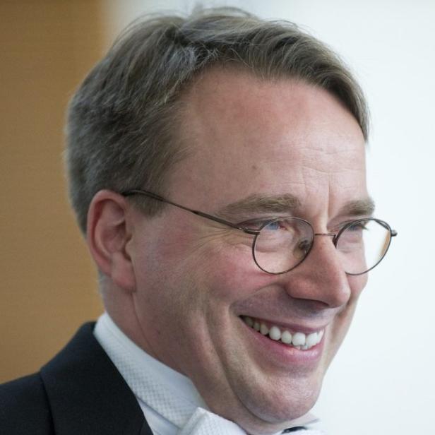 Linus Torvalds bei der Verleihung des Millennium Technology Prize 2012 in Helsinki