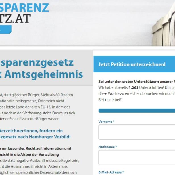 Aus Transparenzgesetz.at wird eine NGO