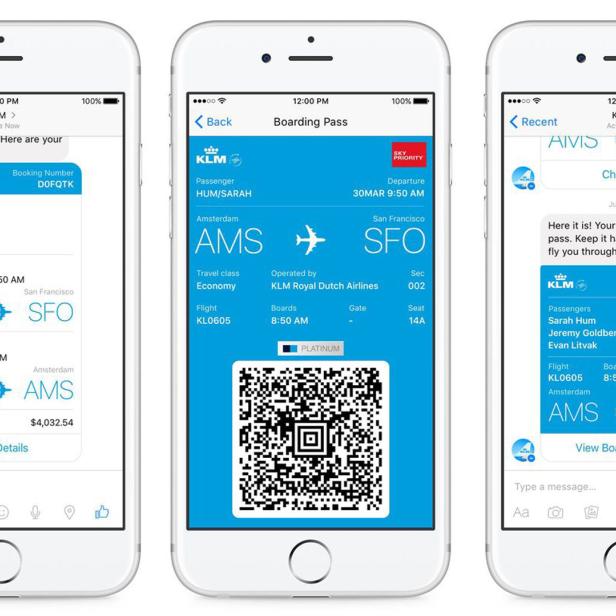 KLM kommuniziert fortan über den Facebook Messenger