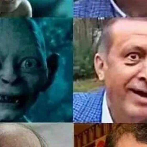 Erdogan Meme aus der Türkei mit Gollum