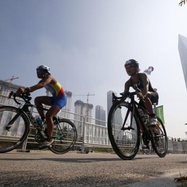 Radweg in Songdo, Südkorea. Alphabet könnte eine neue Retortenstadt unterstützen