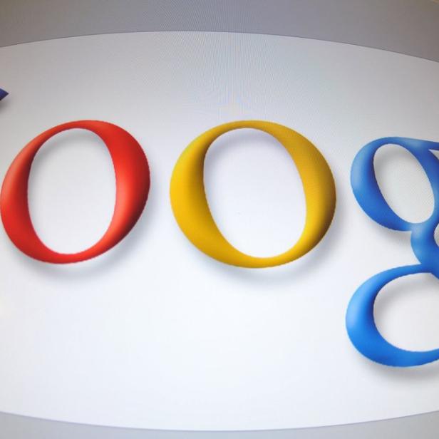 Das farbenfrohe Google-Logo auf einem Bildschirm.