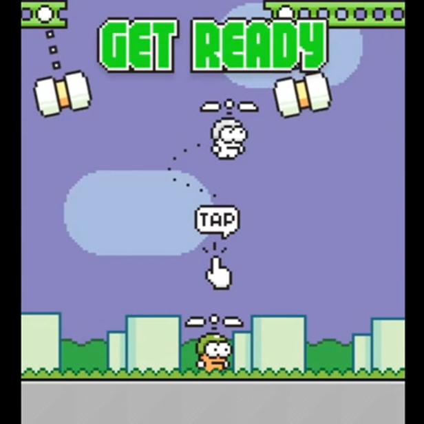 Szene aus &quot;Swing Copters&quot;