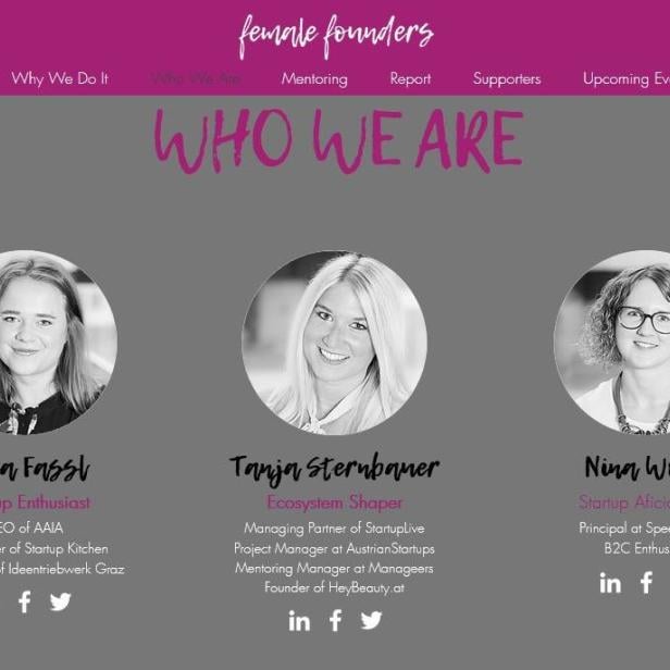 Die &quot;Female Founders&quot; Lisa-Marie Fassl, Tanja Sternbauer und Nina Wöss wollen weibliche Start-ups fördern