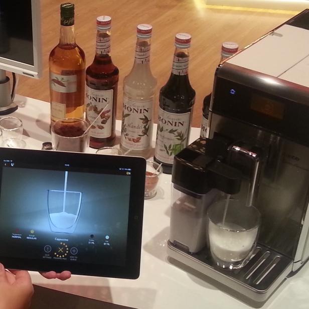 Die App ist mit der Kaffeemaschine synchronisiert