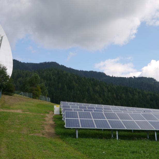 Photovoltaikpark bei der Erdefunkstelle in Aflenz