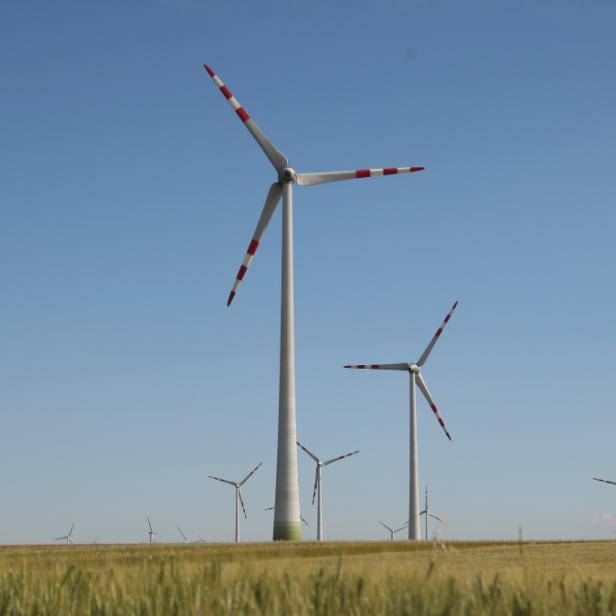 Windräder im Seewinkel.