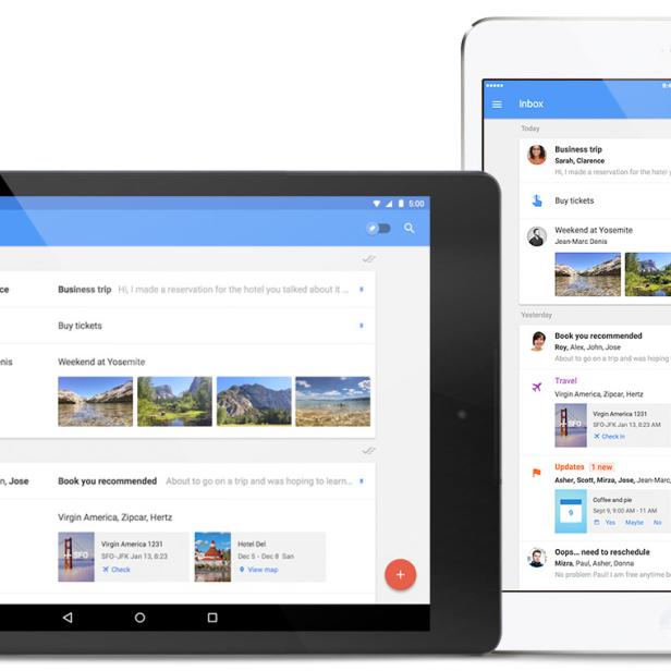 Googles E-Mail-Programm Inbox gibt&#039;s nun auch für iPad und Android-Tablets