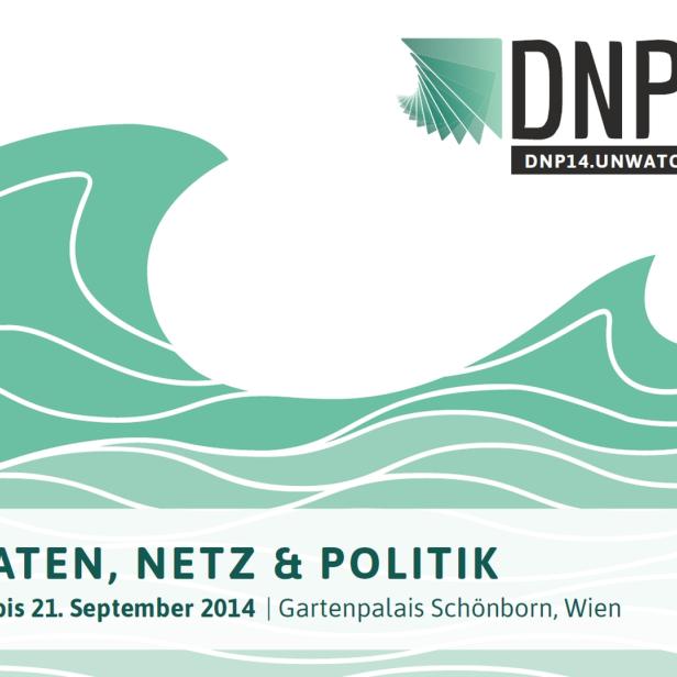 Das Logo der DNP14-Konferenz mit dem Thema „Daten, Netz & Politik“.