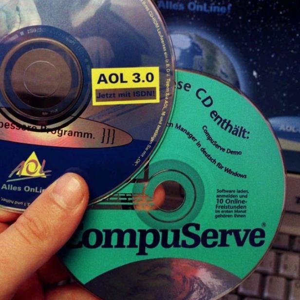 1997 CD-Roms mit Software von America Online (AOL) und CompuServe