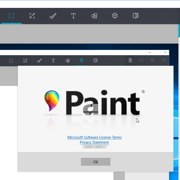 Screenshot der neuen Paint-App